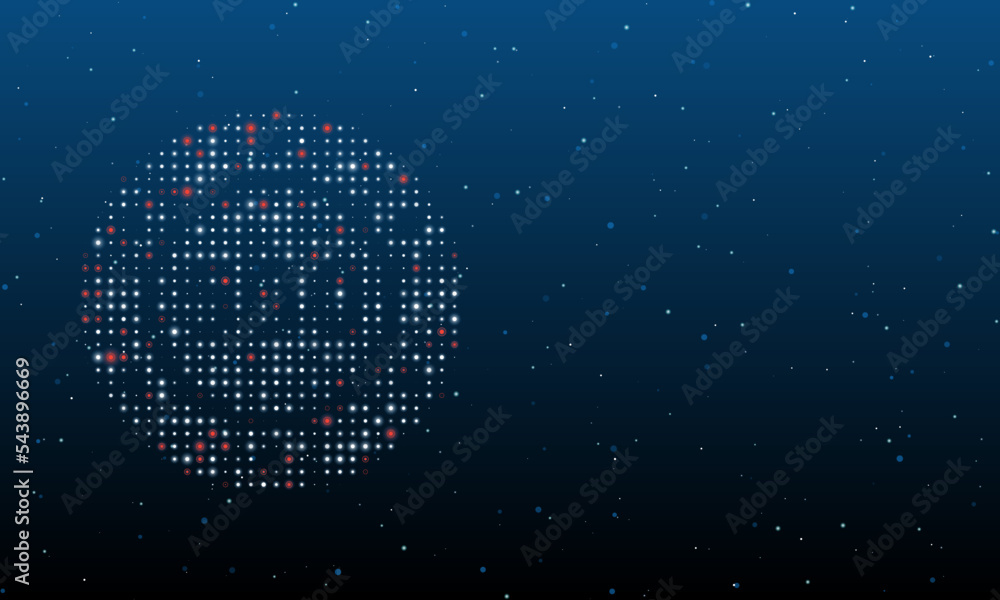 Poster on the left is the poker chip symbol filled with white dots. background pattern from dots and circle