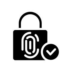 icon Solid face id, fingerprint, verified, retina scanner, voice verify, lock, identification, security, secure, protection, gadget, technology. editable color, glyph icon style.