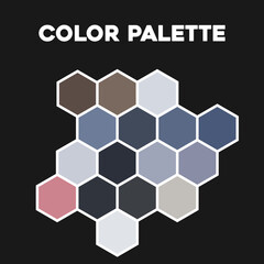 Trendy color palette 2023. Vector illustration
