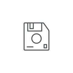 Diskette Line Icon Vector Illustration Eps10