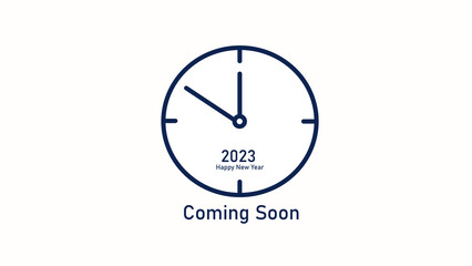 Clock counting the last moment to New Year 2023, banner design