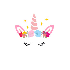 card unicorn with stars