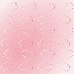Pink blurry love abstract texture with hearts