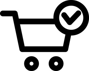 Shopping cart line icon. Supermarket, discount, e-commerce