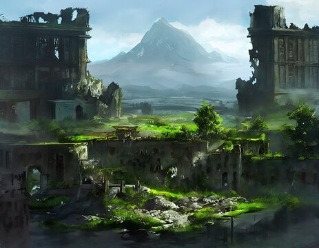 Ancient decrepit castle