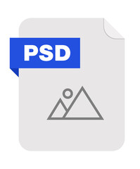 PSD, file format icon illustration