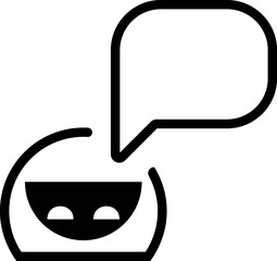 Bot chat support  line icon