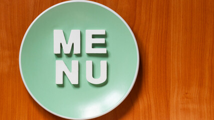 Menu - Letters on plate