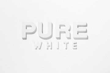 Pure White - Text on white background
