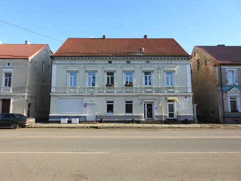 old house in gusev, russia, former gumbinnen, eastern prussia
