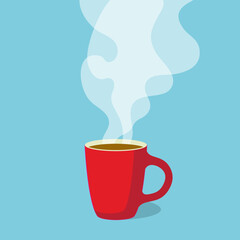 vector hot coffee cup