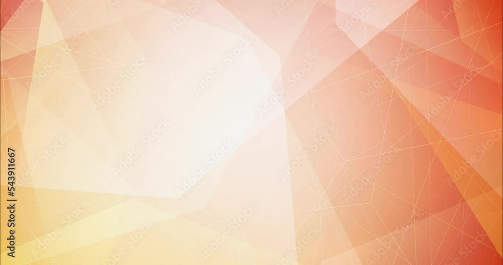 Poster 4k looping light red, yellow polygonal abstract animation. flowing colorful lights in motion style w