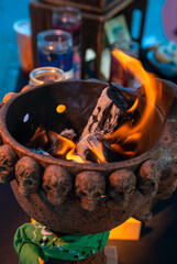 Urn during Día de los Muertos celebration.