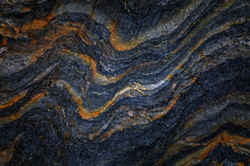 Rocky shapes on the beach. textures and patterns generated on the stones of the Asturian beaches