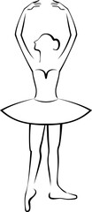 Sketch ballerina dancing
