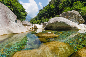 Verzasca Fluss in der Schweiz