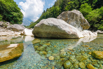 Verzasca Fluss in der Schweiz