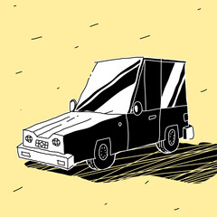 Vector Illustration Civilian Vehicle SUV
