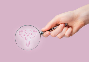 Uterus disease concept. Women womb, gynecology problems