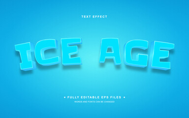 Vector Editable Text Effect in Ice Age Movie Style