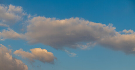 Sunrise clouds over the sky.  Sky background.