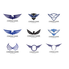 Falcon Eagle Bird Logo Template Vector Icon