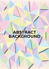 Abstract Background Geometric Triangle Low-Poly Pastel Design