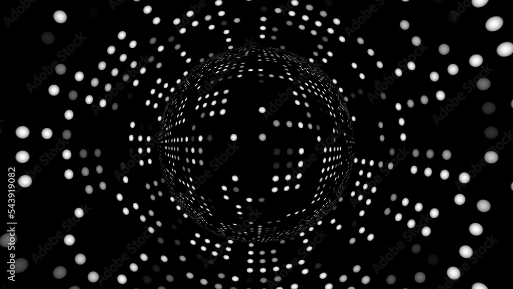 Poster white dots. computer generated 3d render