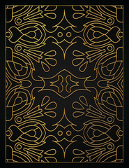 Golden abstract luxury style seamless pattern design