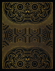Golden abstract luxury style seamless pattern design