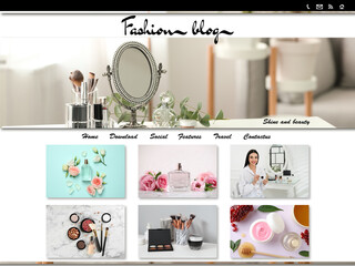 Homepage design of fashion blog web site