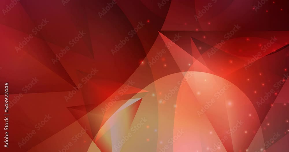Poster 4k looping dark red flowing video with bubbles, lines. modern abstract animation with gradient trian