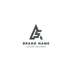 AS letter logo creative design with vector graphic