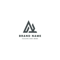 AK logo monogram lambang gaya sederhana