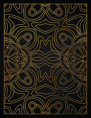 Golden abstract luxury style seamless pattern design