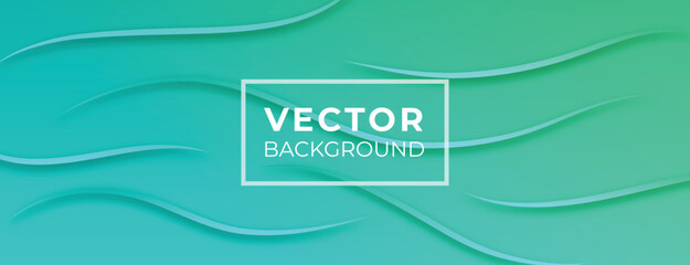 Green Waves Vector Background Design