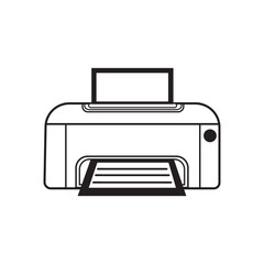 printer machine icon logo vector design template