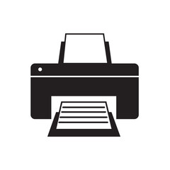 printer machine icon logo vector design template