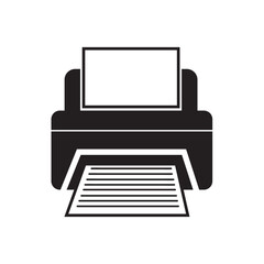 printer machine icon logo vector design template