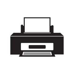 printer machine icon logo vector design template