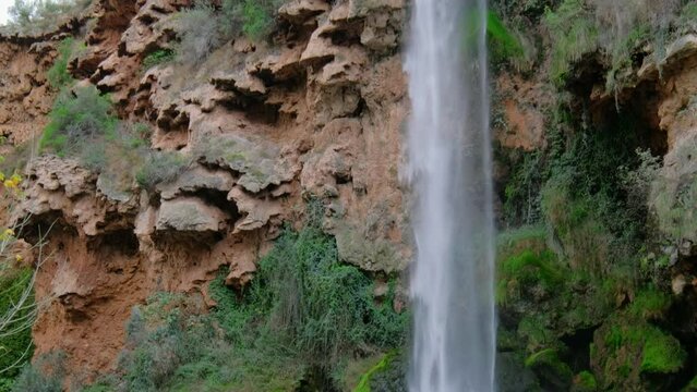 Beautiful large waterfall in a real time. 