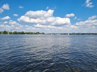 clouds over the river