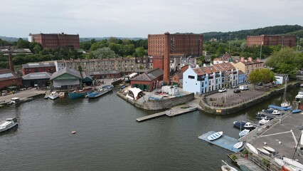 Underfall yarrd Bristol City England drone aerial view