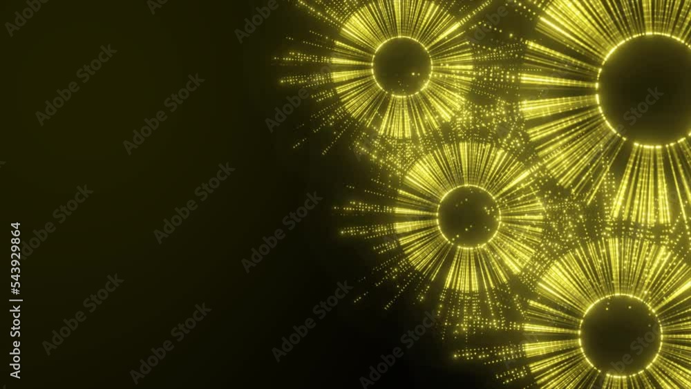 Poster glowing particle dot moving, dgital glowing circle particle moving, abstract particle moving