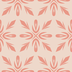 Fototapeta premium Abstract floral seamless pattern for textile and decorative design, creative flat motif, wide application vector illustration