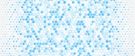 Hi-tech digital technology and engineering concept. Wide Sci fi template with polygons. Abstract hexagons science on the white background.