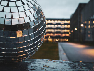 disco ball on the street