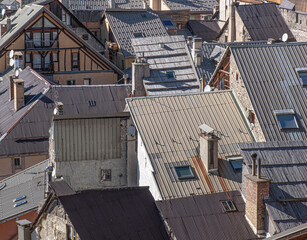 Old Town view in Vauban Citadel in Upper Town of Briancon, France