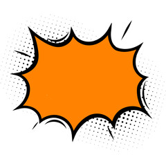 orange speech box surprise wow and dot