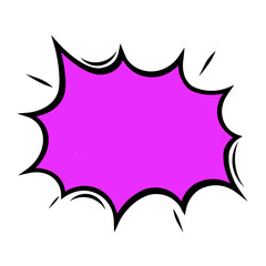 purple speech box surprise wow